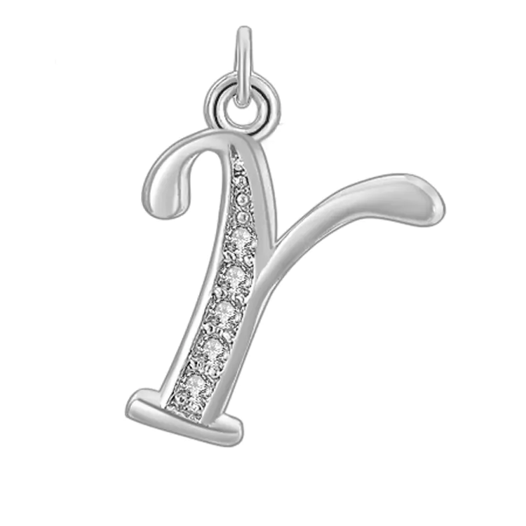 Diamond-Embedded Capital 26 English Letter Pendant Set - Image 25