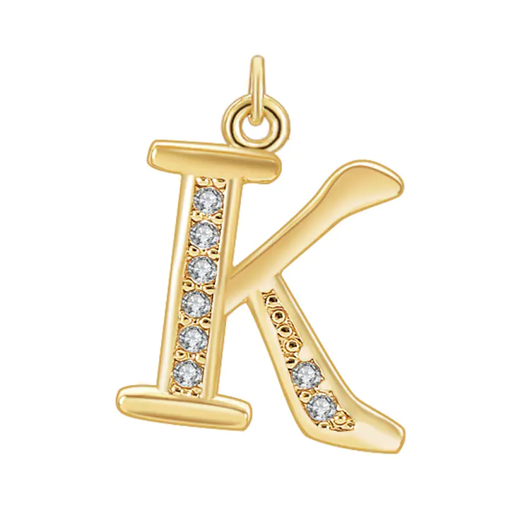 Diamond-Embedded Capital 26 English Letter Pendant Set - Image 27