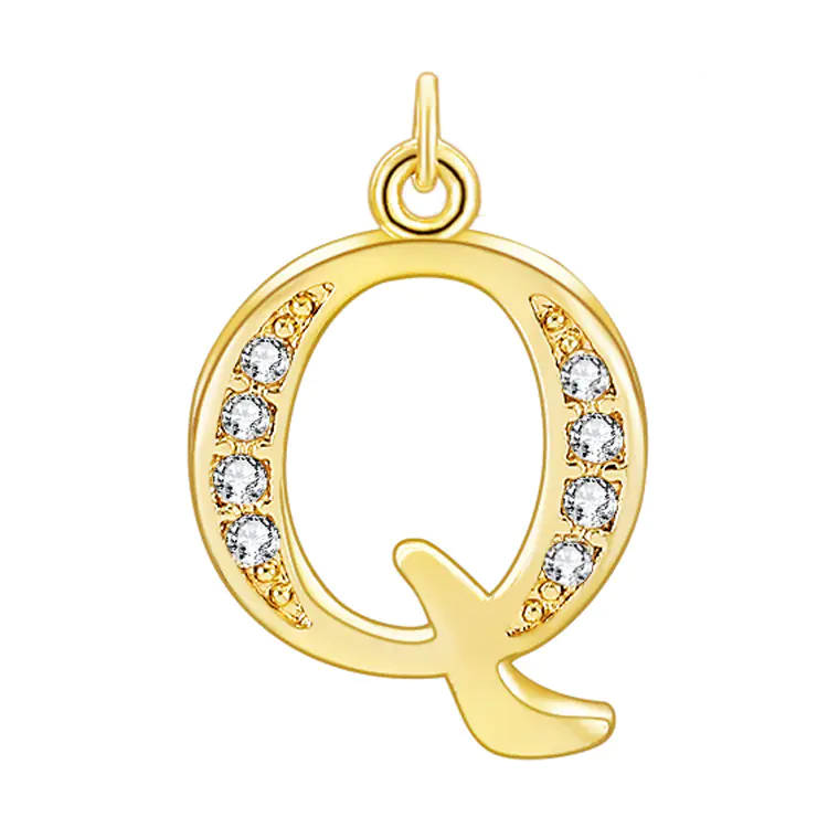 Diamond-Embedded Capital 26 English Letter Pendant Set - Image 36