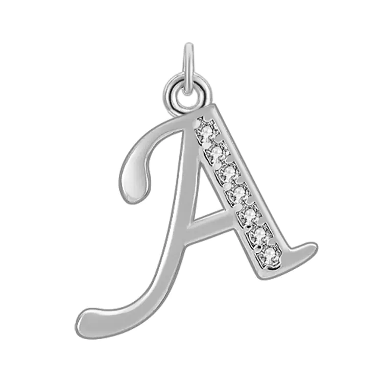 Diamond-Embedded Capital 26 English Letter Pendant Set - Image 37