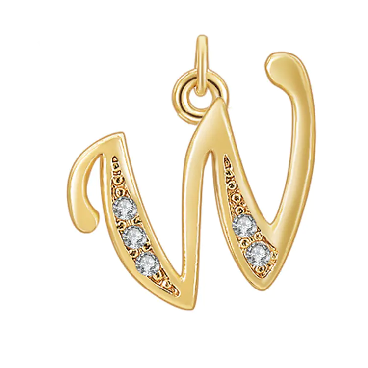 Diamond-Embedded Capital 26 English Letter Pendant Set - Image 50