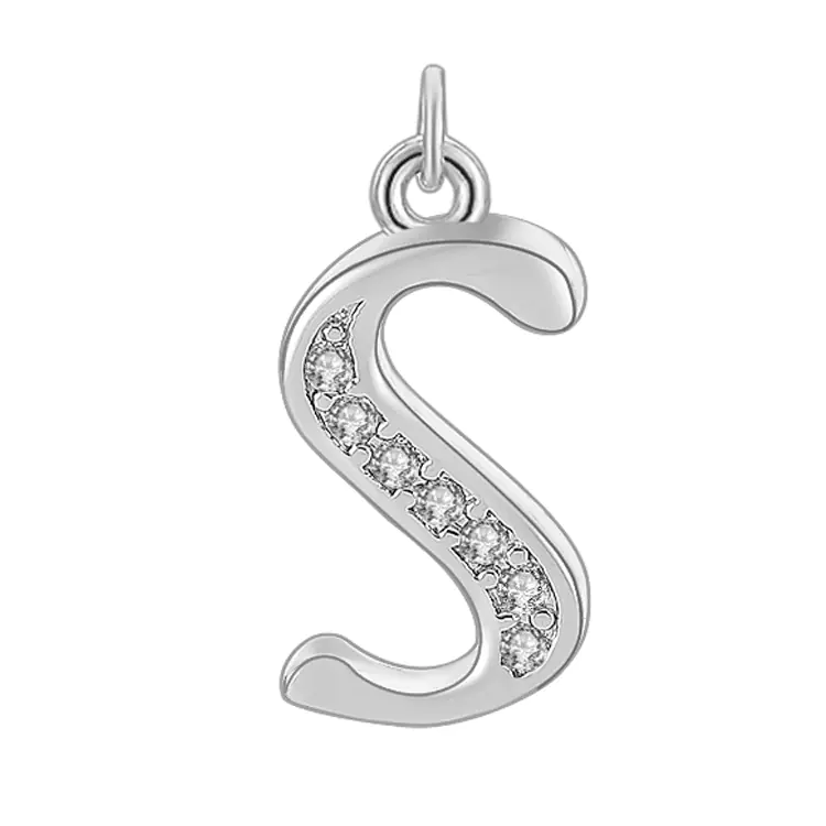 Diamond-Embedded Capital 26 English Letter Pendant Set - Image 57