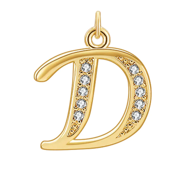 Diamond-Embedded Capital 26 English Letter Pendant Set - Image 8