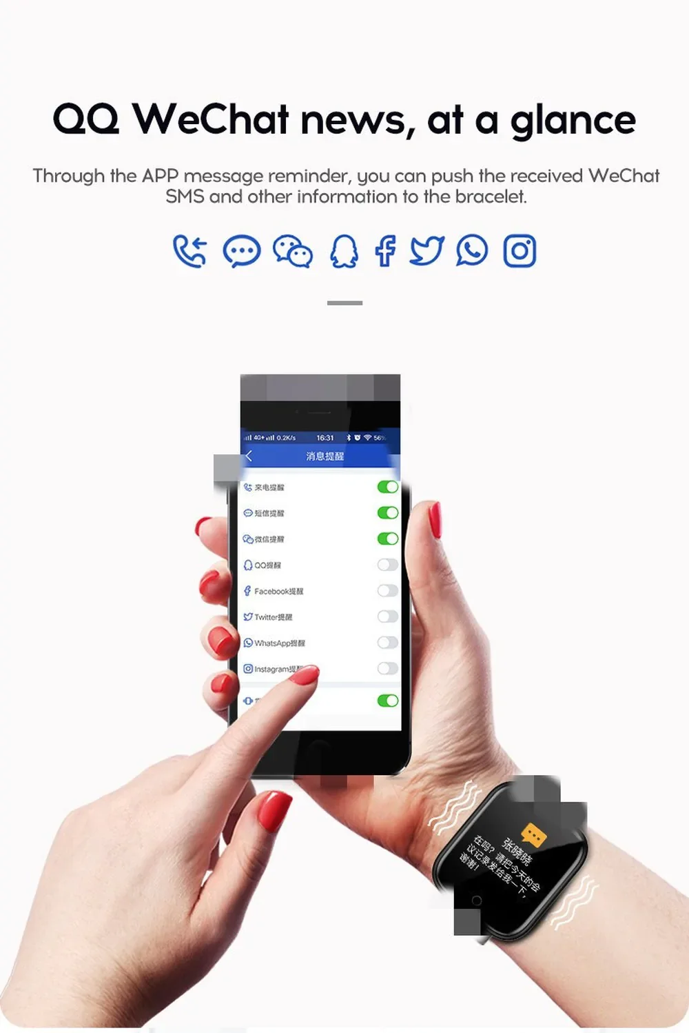 Digital Bracelet Fitness Tracker Tracker Heart Rate Smart Watch - Image 3