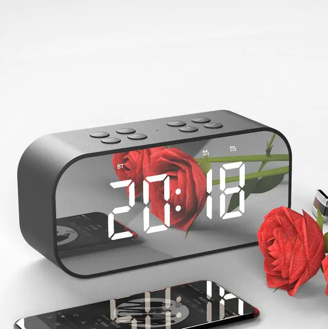 Digital Clock with Bluetooth Speaker and Multifunctional Design - Image 2
