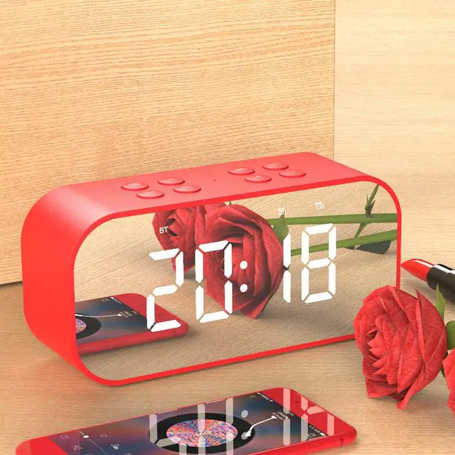 Digital Clock with Bluetooth Speaker and Multifunctional Design - Image 4
