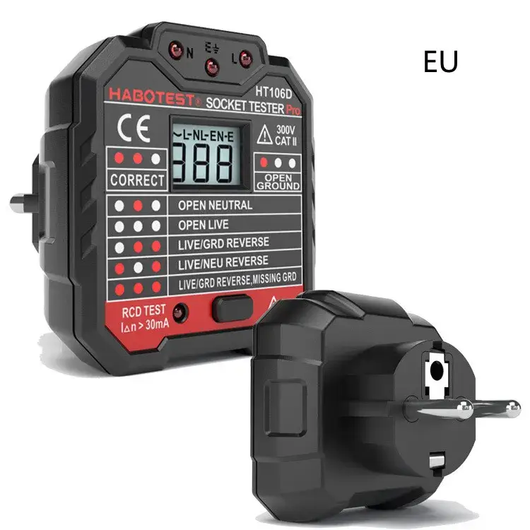 Digital Display Socket Safety Tester Leakage Switch Detection - Image 6