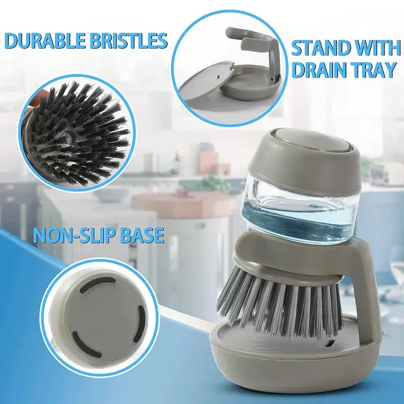 Dishwashing Brush with Soap Dispenser - Image 4