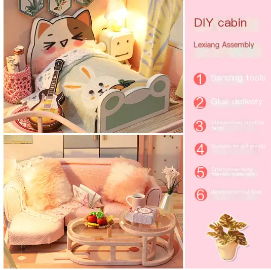 DIY Model Toy Cabin Building Kit - Image 2