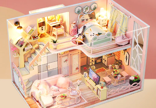 DIY Model Toy Cabin Building Kit - Image 4