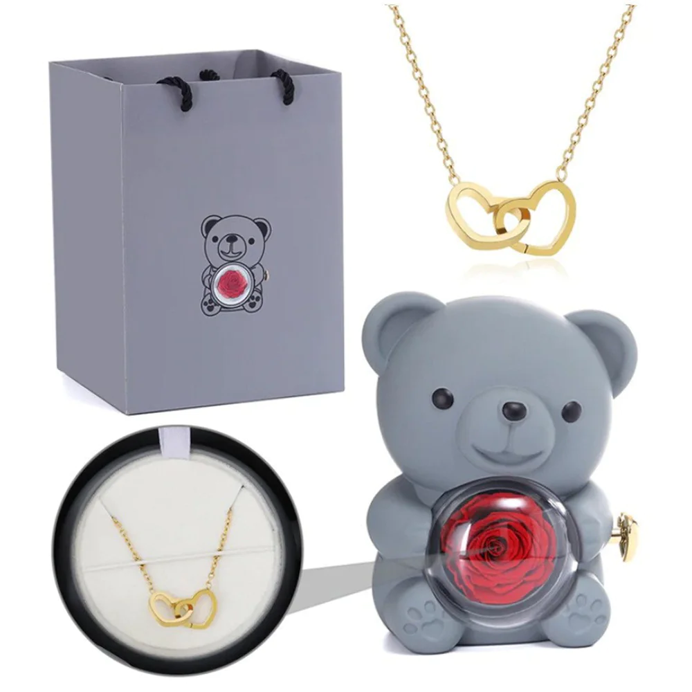 Double Heart Necklace Set - Image 7
