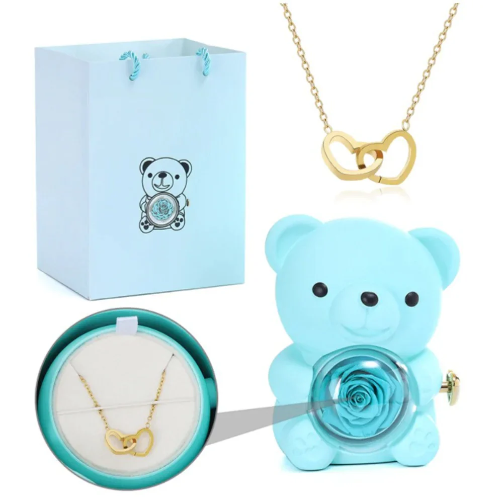 Double Heart Necklace Set - Image 8