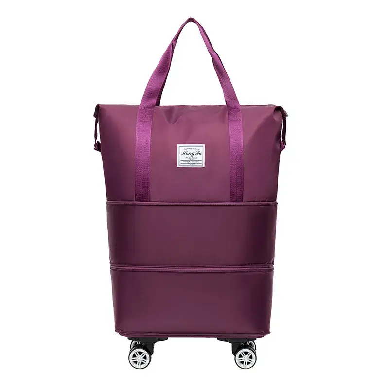Double-Layer Extended Large Capacity Travel Bag With Wheels - Image 3