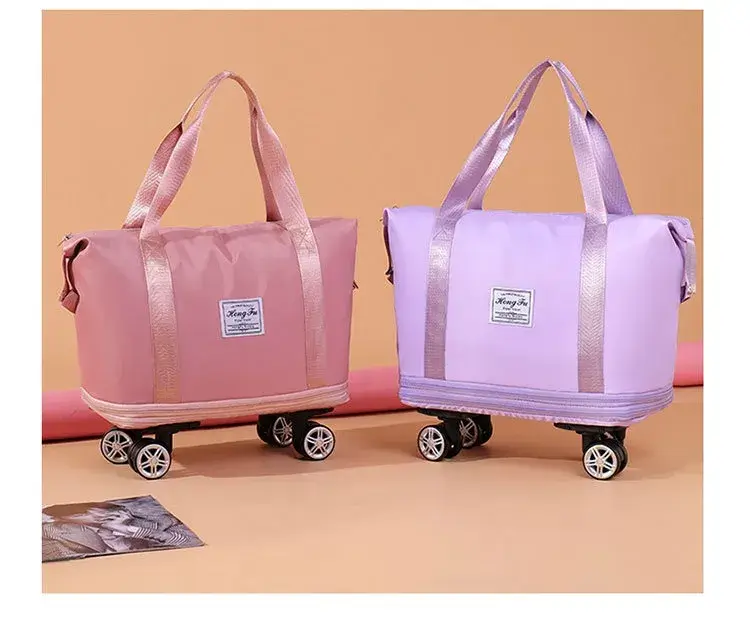 Double-Layer Extended Large Capacity Travel Bag With Wheels - Image 4