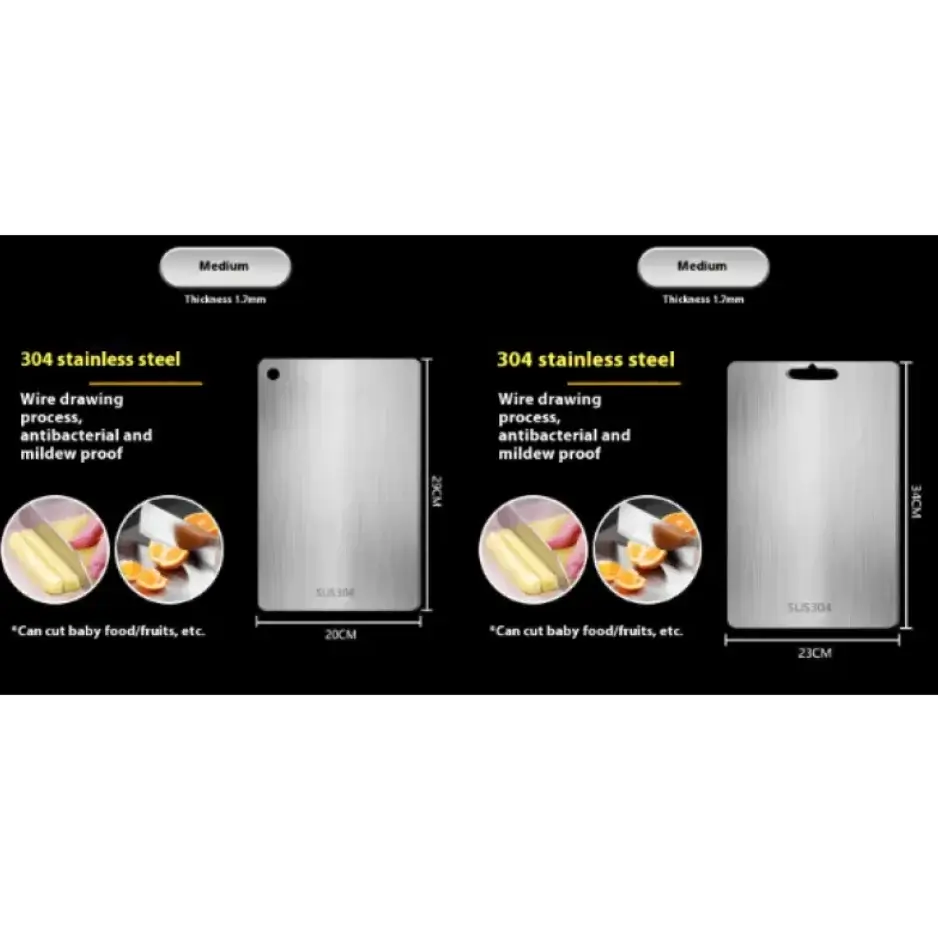 Double-Sided Stainless Steel Cutting Board - Image 2