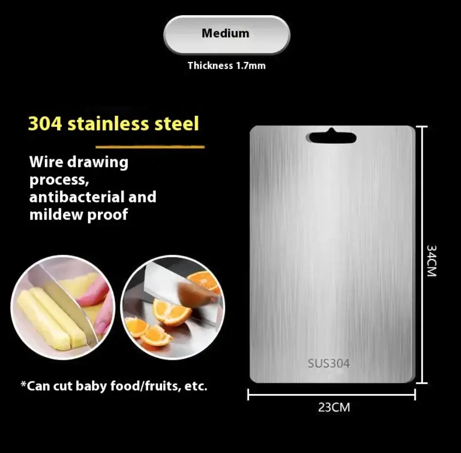 Double-Sided Stainless Steel Cutting Board - Image 8