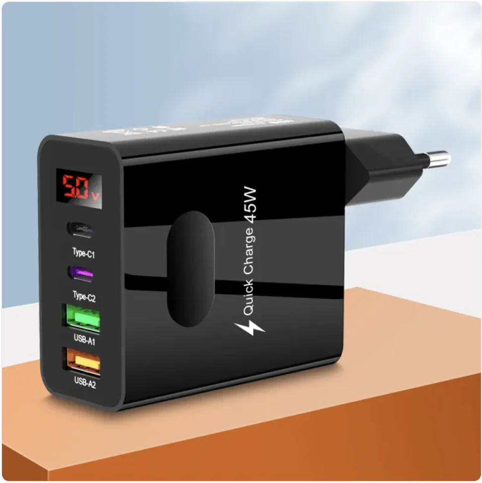 Dual USB & Type-C Digital Display Phone Charger - Image 10