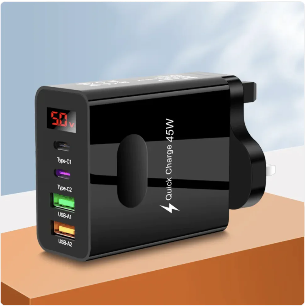 Dual USB & Type-C Digital Display Phone Charger - Image 12