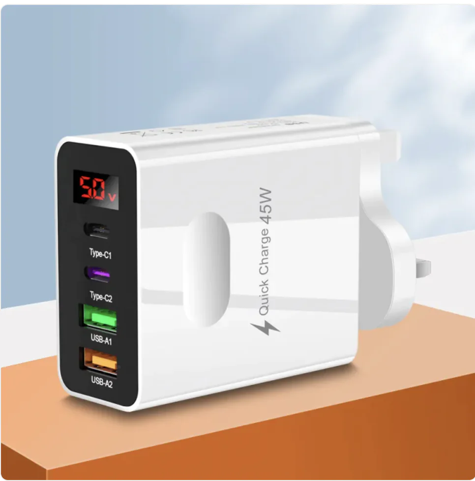Dual USB & Type-C Digital Display Phone Charger - Image 4