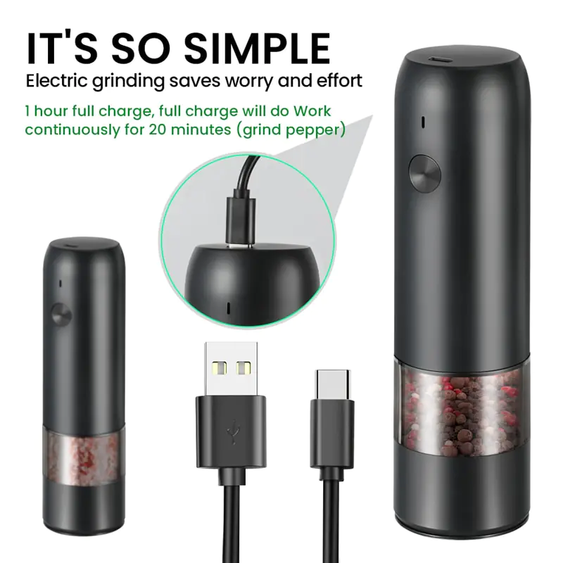 Electric Automatic Pepper And Salt Grinder - Image 4