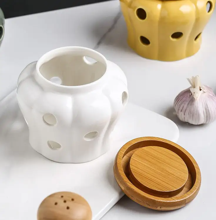 Elegant Porcelain Garlic Keeper - Image 4