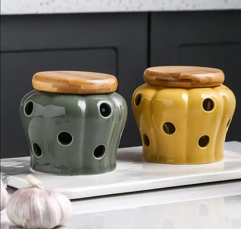 Elegant Porcelain Garlic Keeper - Image 8