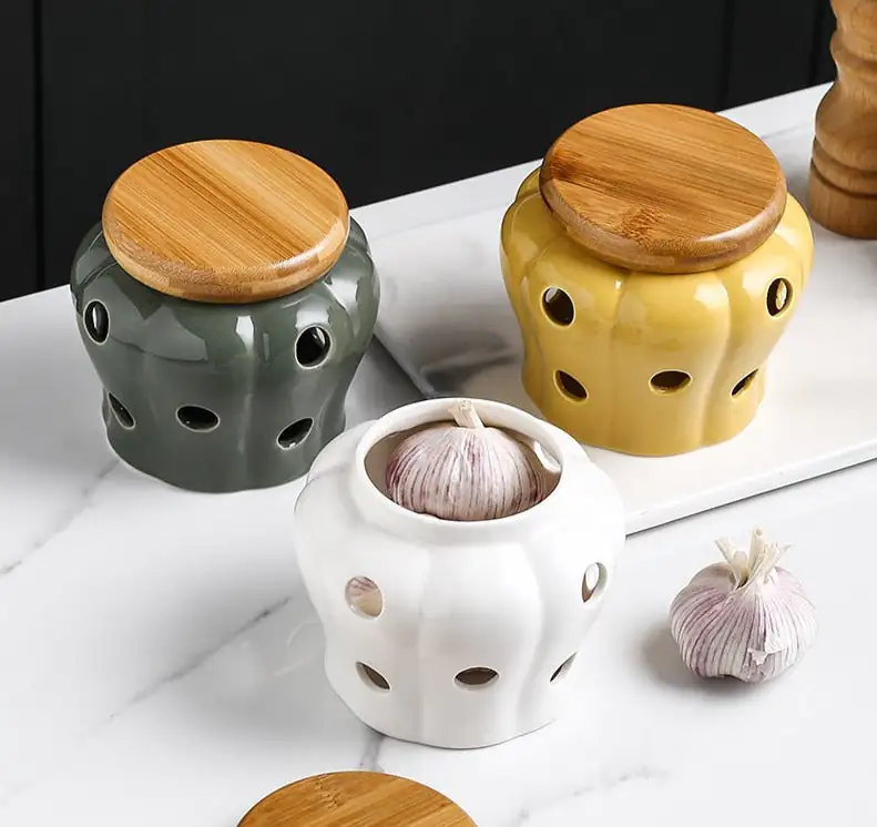 Elegant Porcelain Garlic Keeper - Image 9