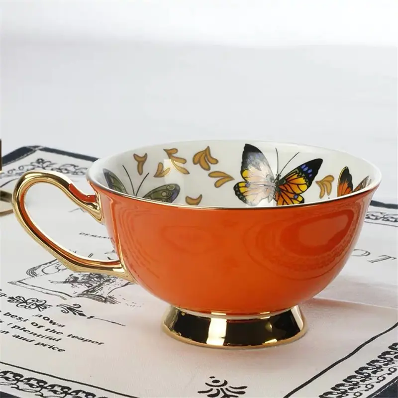 European Bone China Coffee Cup Set - Image 3