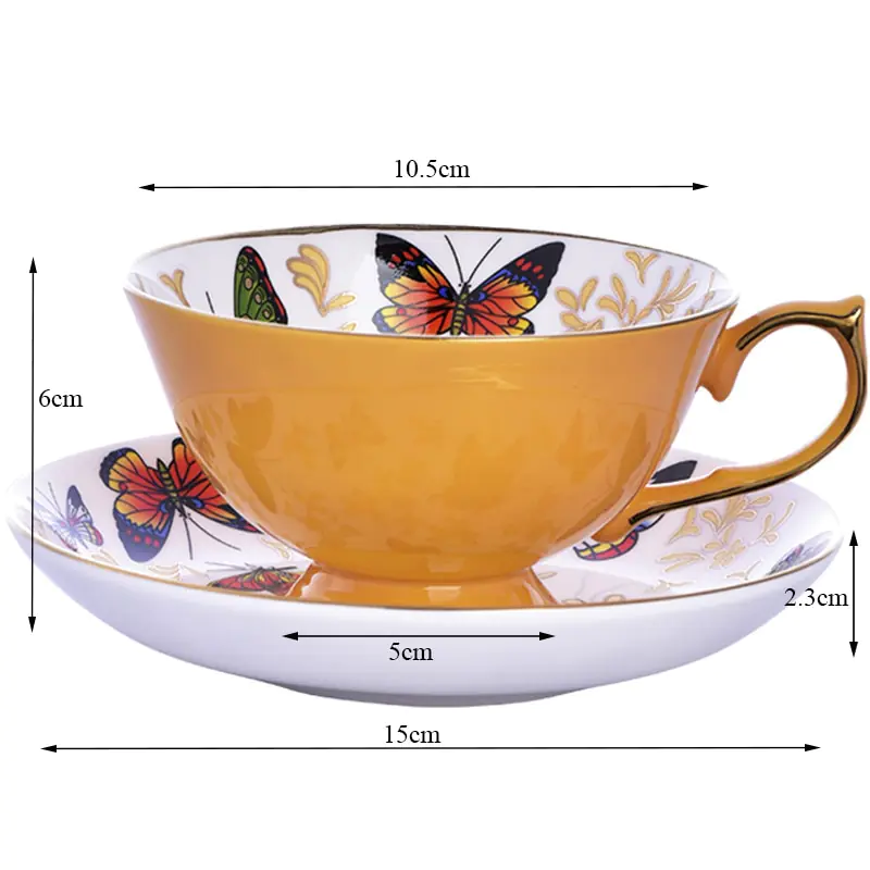 European Bone China Coffee Cup Set - Image 6