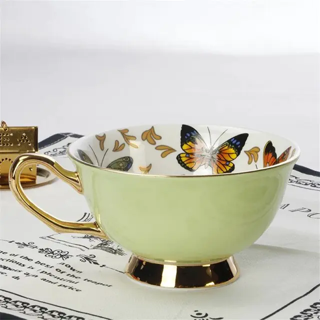 European Bone China Coffee Cup Set - Image 8