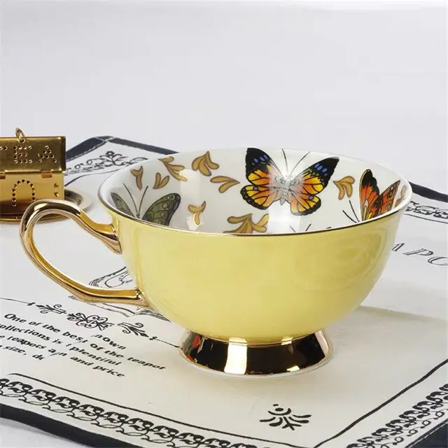European Bone China Coffee Cup Set - Image 9