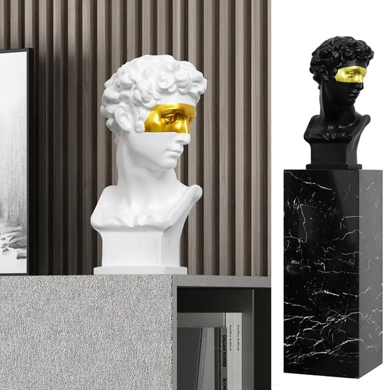 European Resin Mini Bust Sculpture: Abstract Art for Home Decoration - Image 2