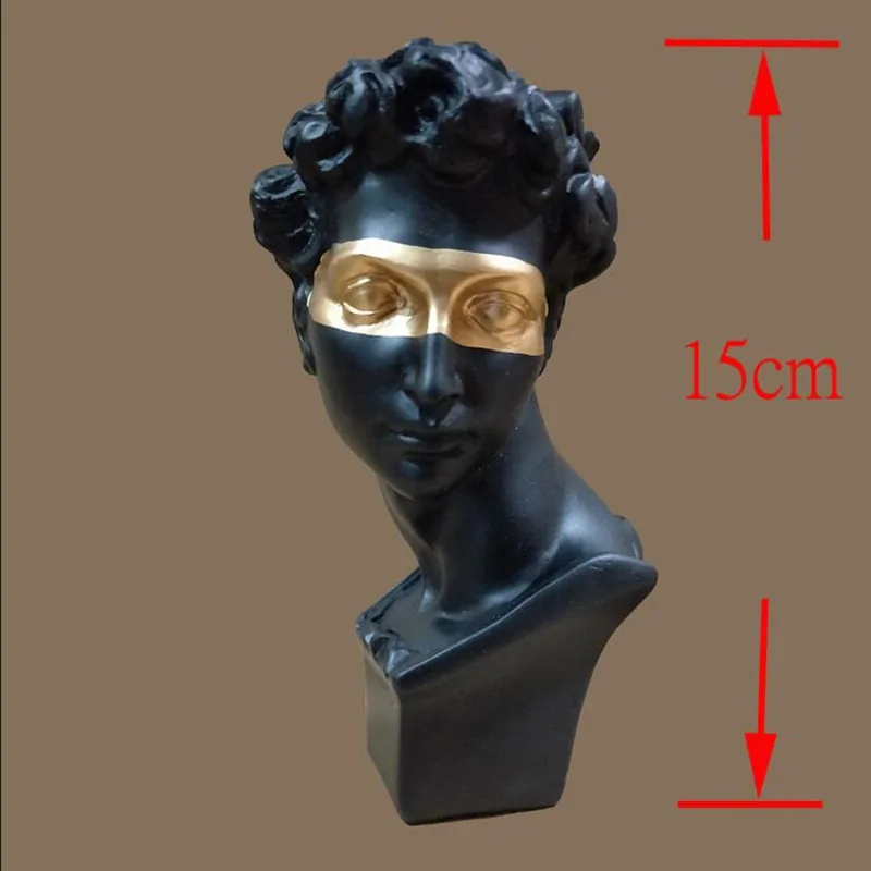 European Resin Mini Bust Sculpture: Abstract Art for Home Decoration - Image 7