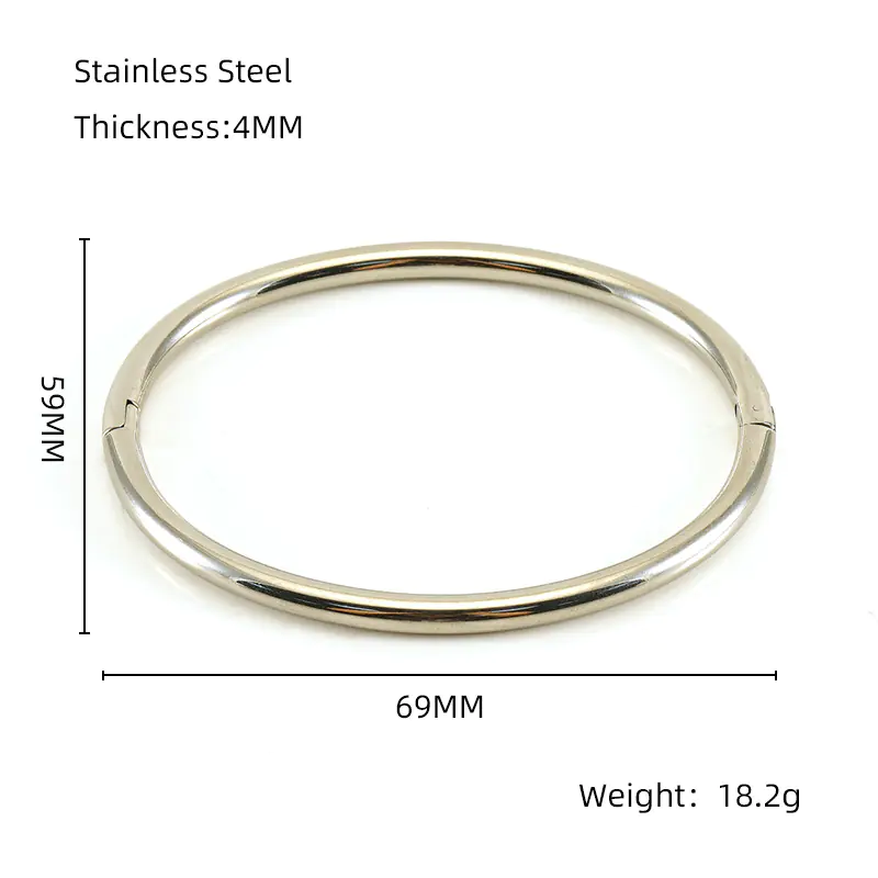 Fashion Bamboo Titanium Steel Bracelet with Three Beads - Image 13