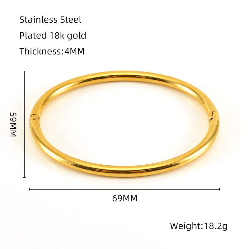 Fashion Bamboo Titanium Steel Bracelet with Three Beads - Image 15