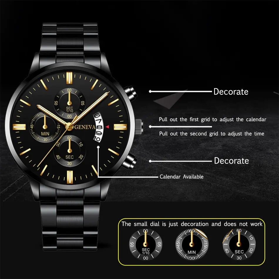 Fashion Men Stainless Steel Watch - Image 2