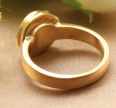 Fashion Titanium Steel Natural Stone Women's Ring - Image 10
