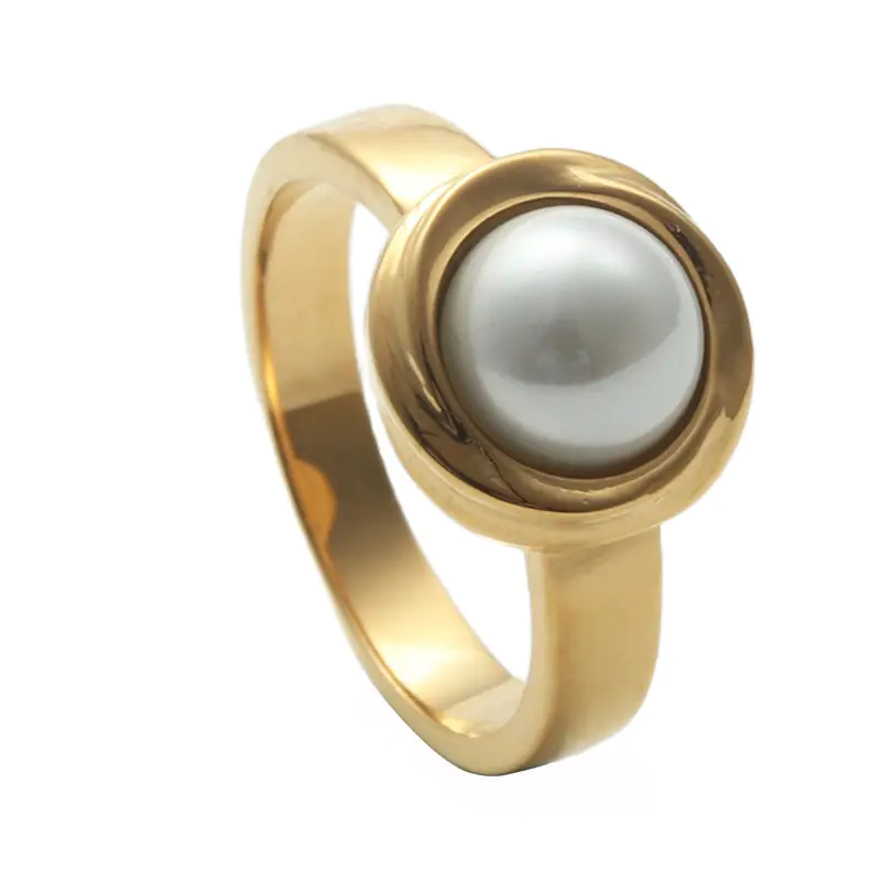Fashion Titanium Steel Natural Stone Women's Ring - Image 8