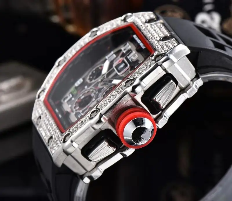 Fashionable 6-Needle Quartz Watch with Rhinestones - Image 7