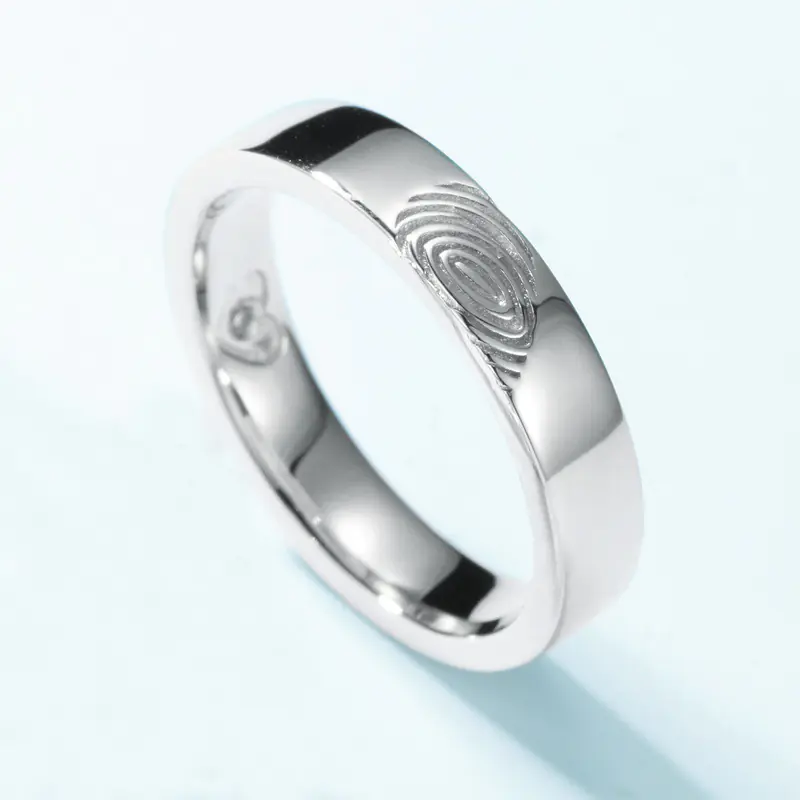 Fashionable Fingerprint Couple Rings for Couples - Image 3