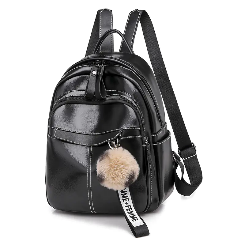 Fashionable Soft Leather Women's Backpack 2020 Model - Image 4