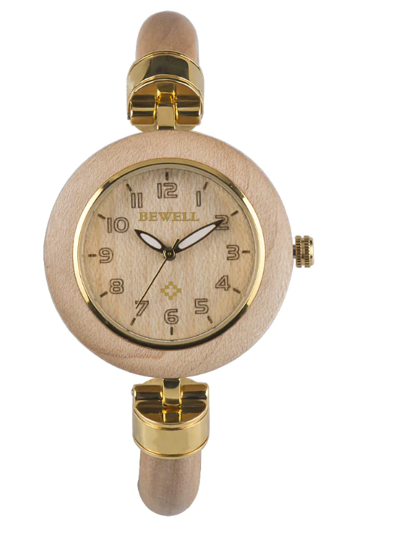 Fashionable Waterproof Wooden Watch with Bracelet for Women - Image 7