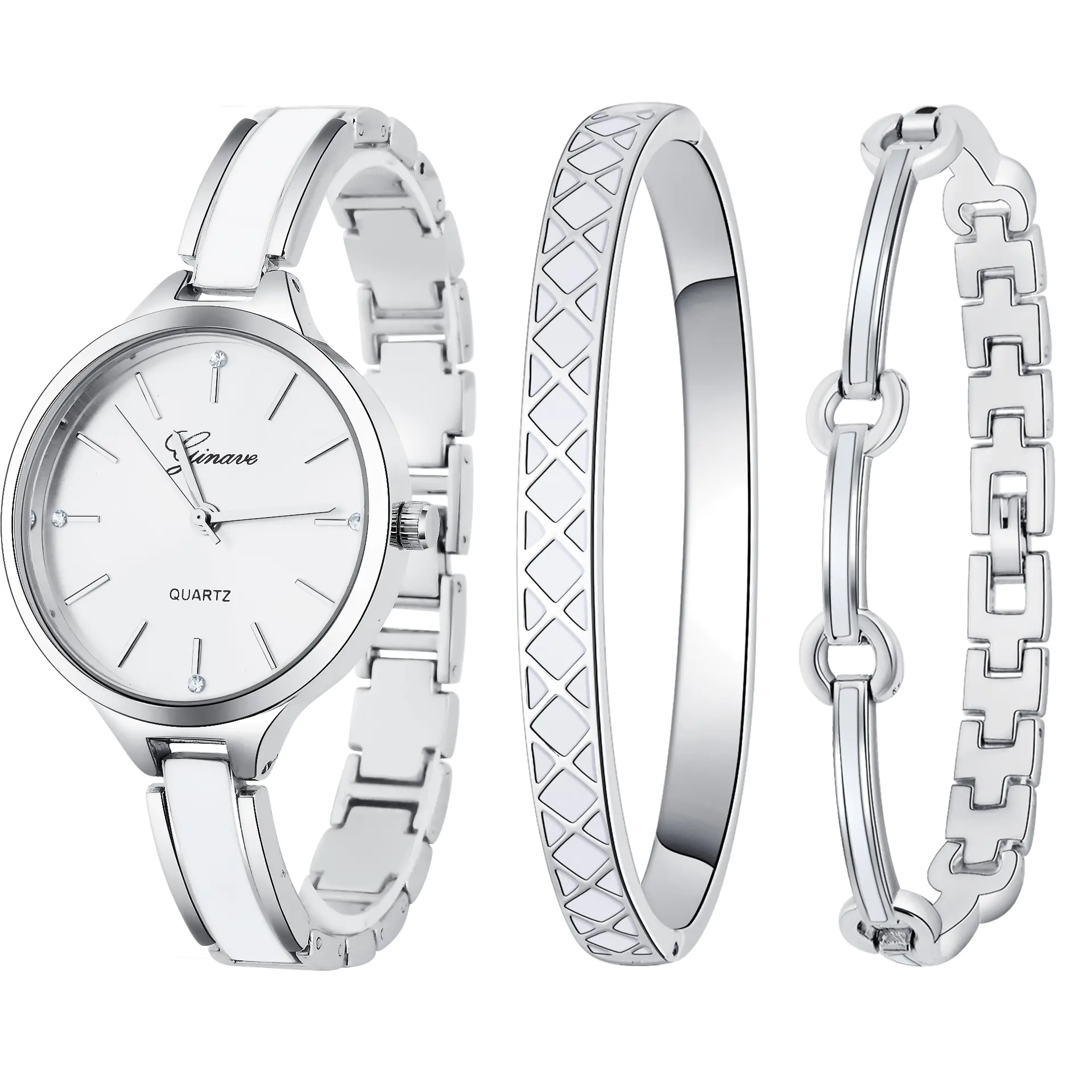 Fashionable Women's Quartz Watch and Bracelet Set - Image 2
