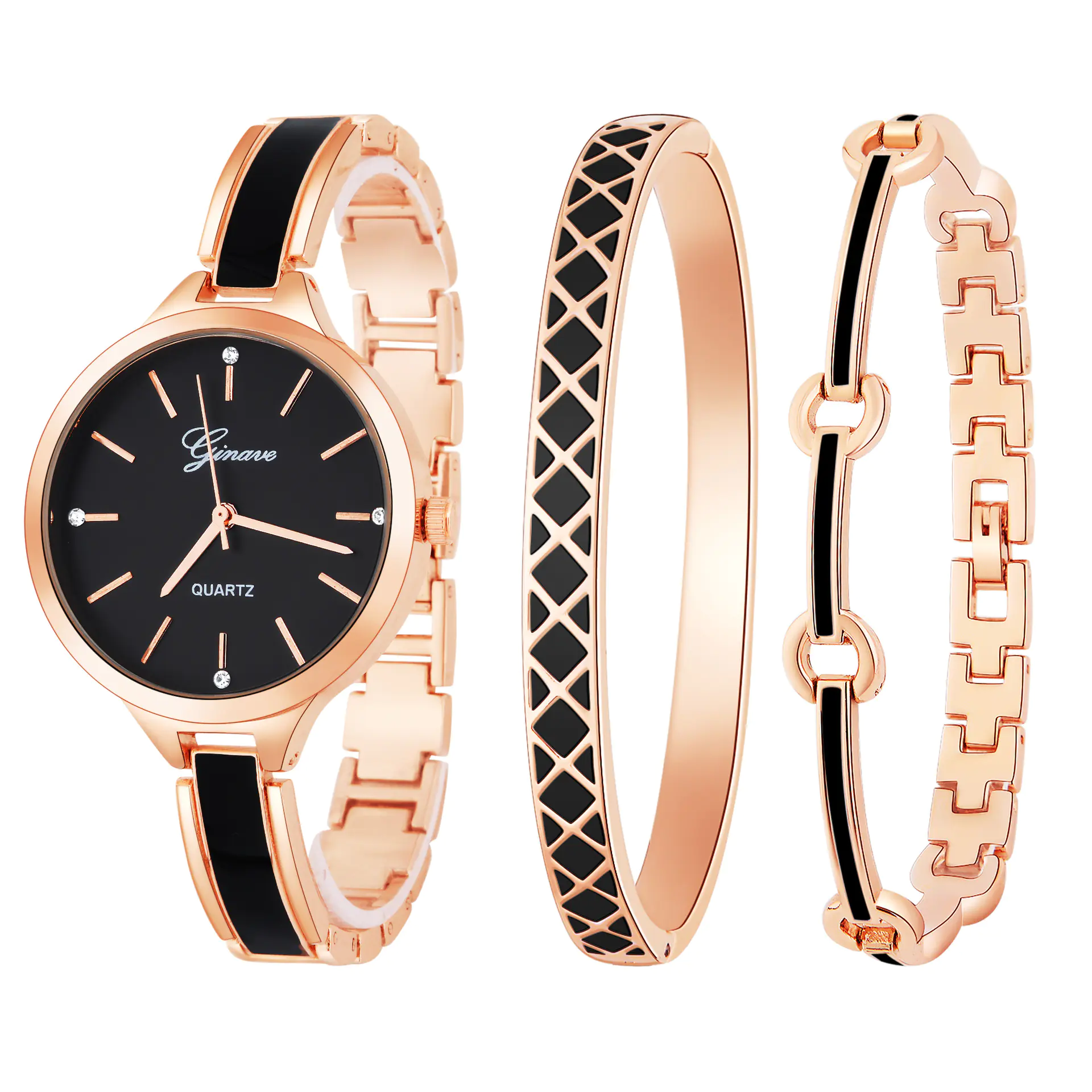 Fashionable Women's Quartz Watch and Bracelet Set - Image 4