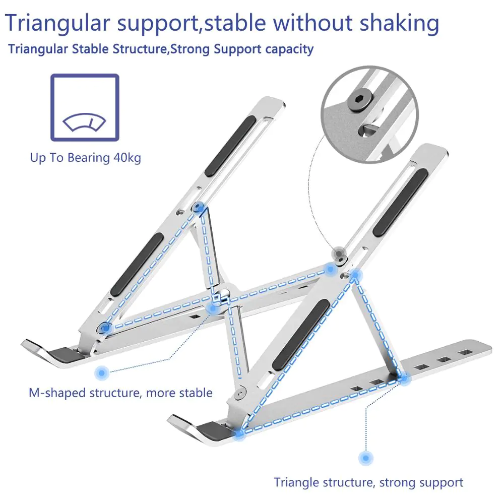 Foldable Laptop Stand Adjustable Notebook Stand Portable Laptop - Image 2