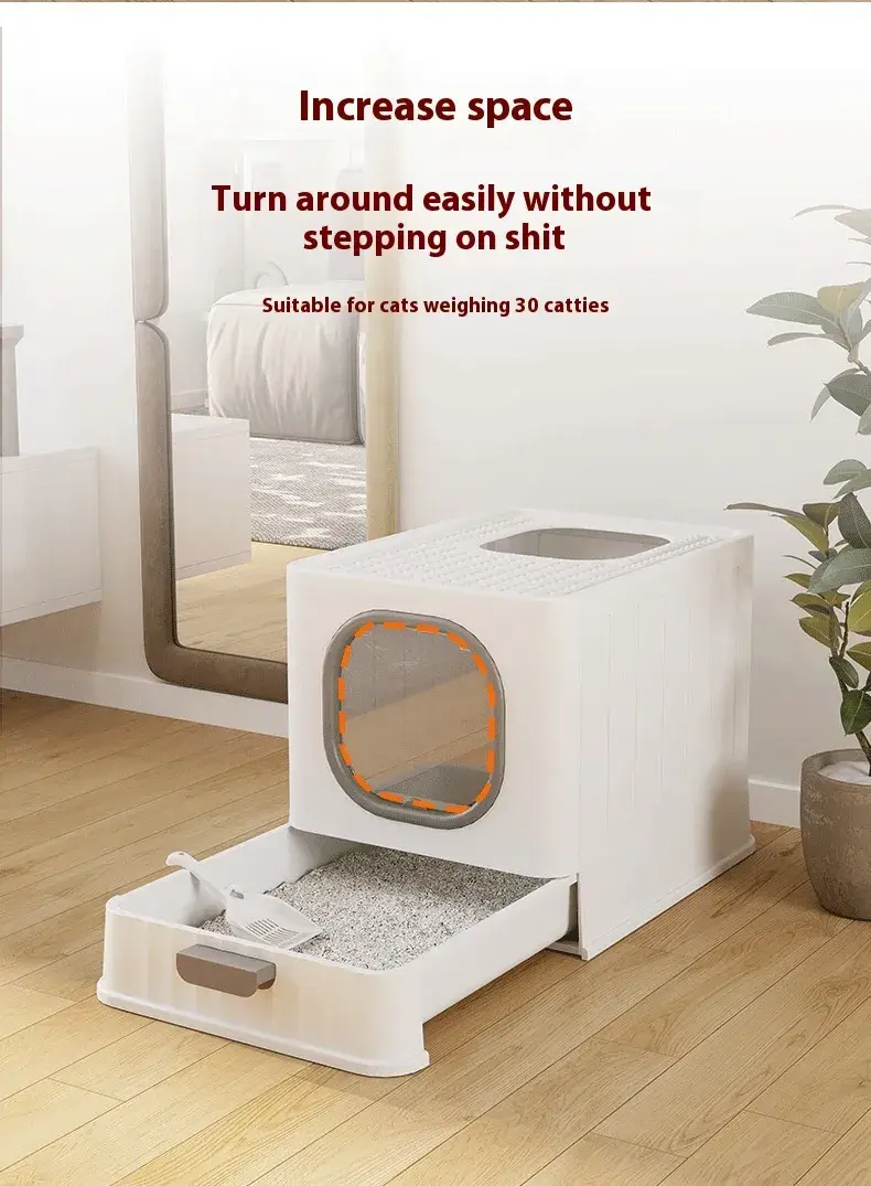 Folding Enclosed Cat Litter Box - Image 3