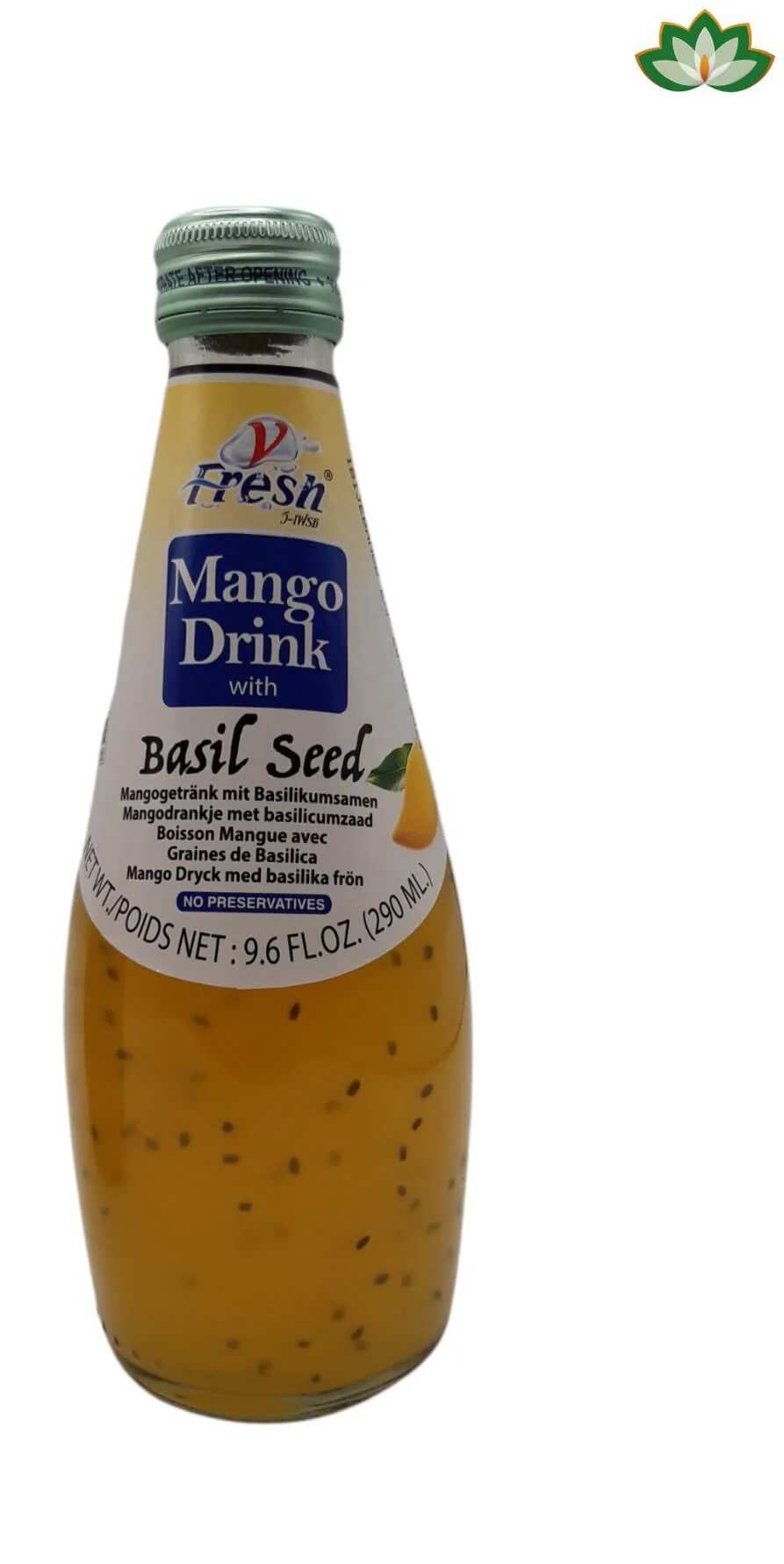 Fresh Mango Drink with Basil Seeds 290ml