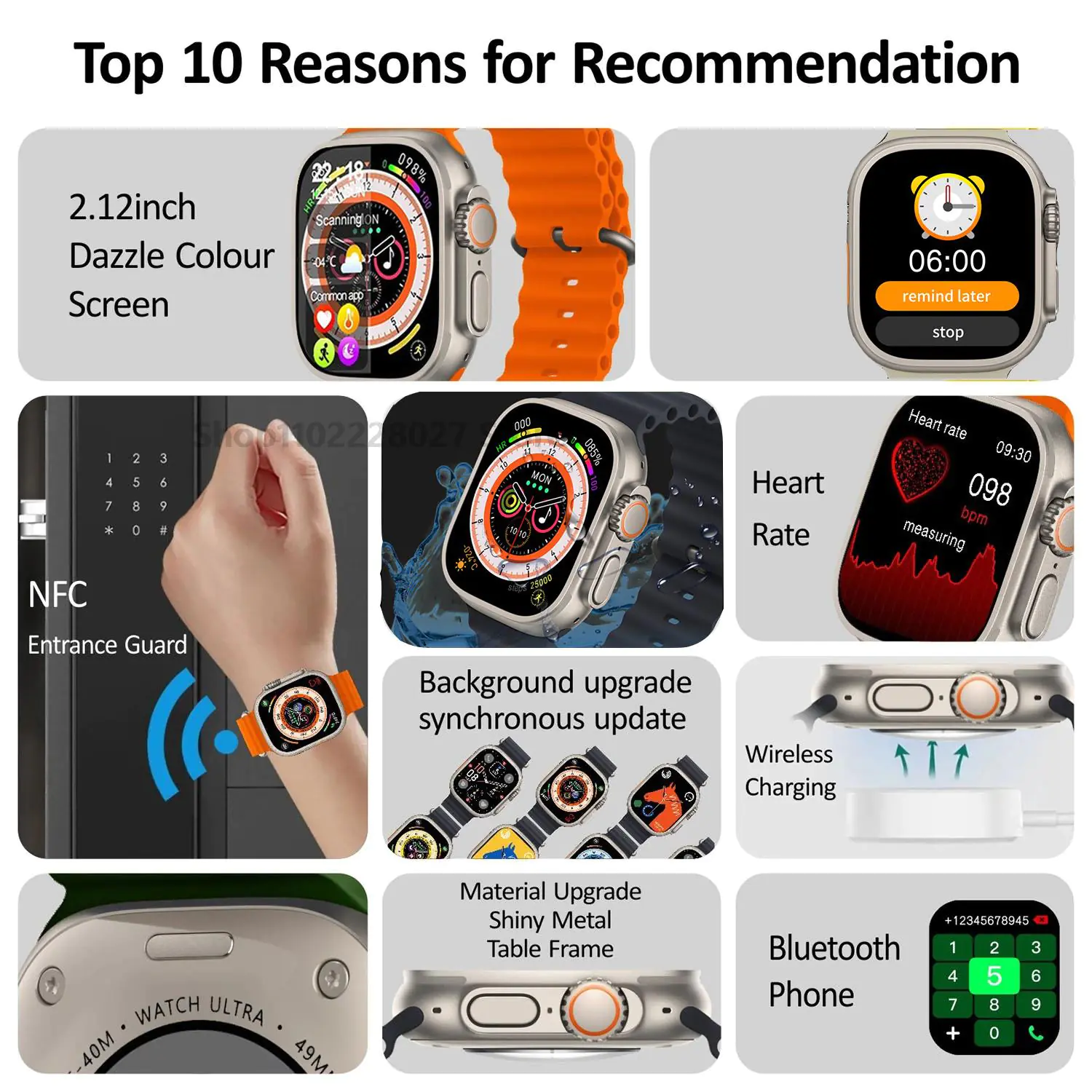 Full Touch Screen Light Sports Smart Watch - Image 6