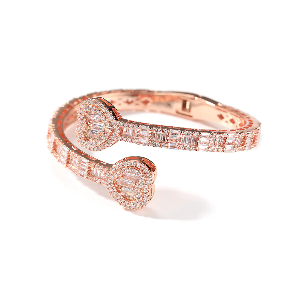 Geometric Diamond Love Spring Buckle Bracelet - Image 4