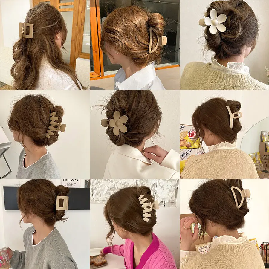 Geometric Flower Hair Clip Set - Image 2
